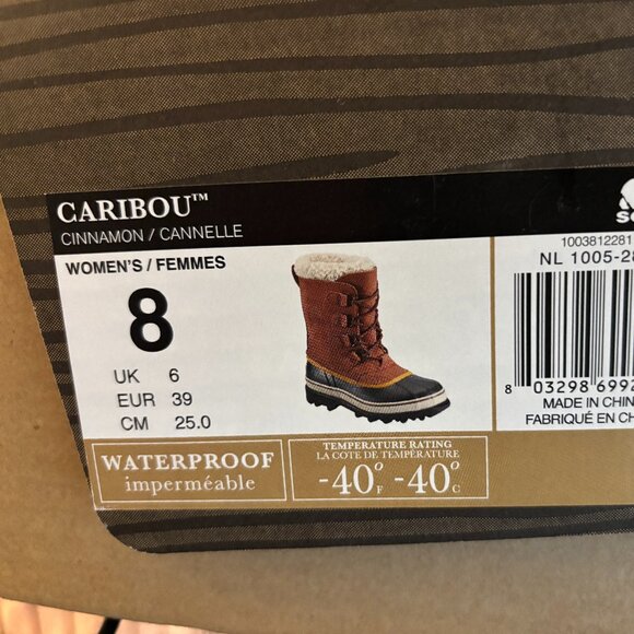 Sorel Caribou Winter Boots - Women Size 8 - Picture 4 of 4